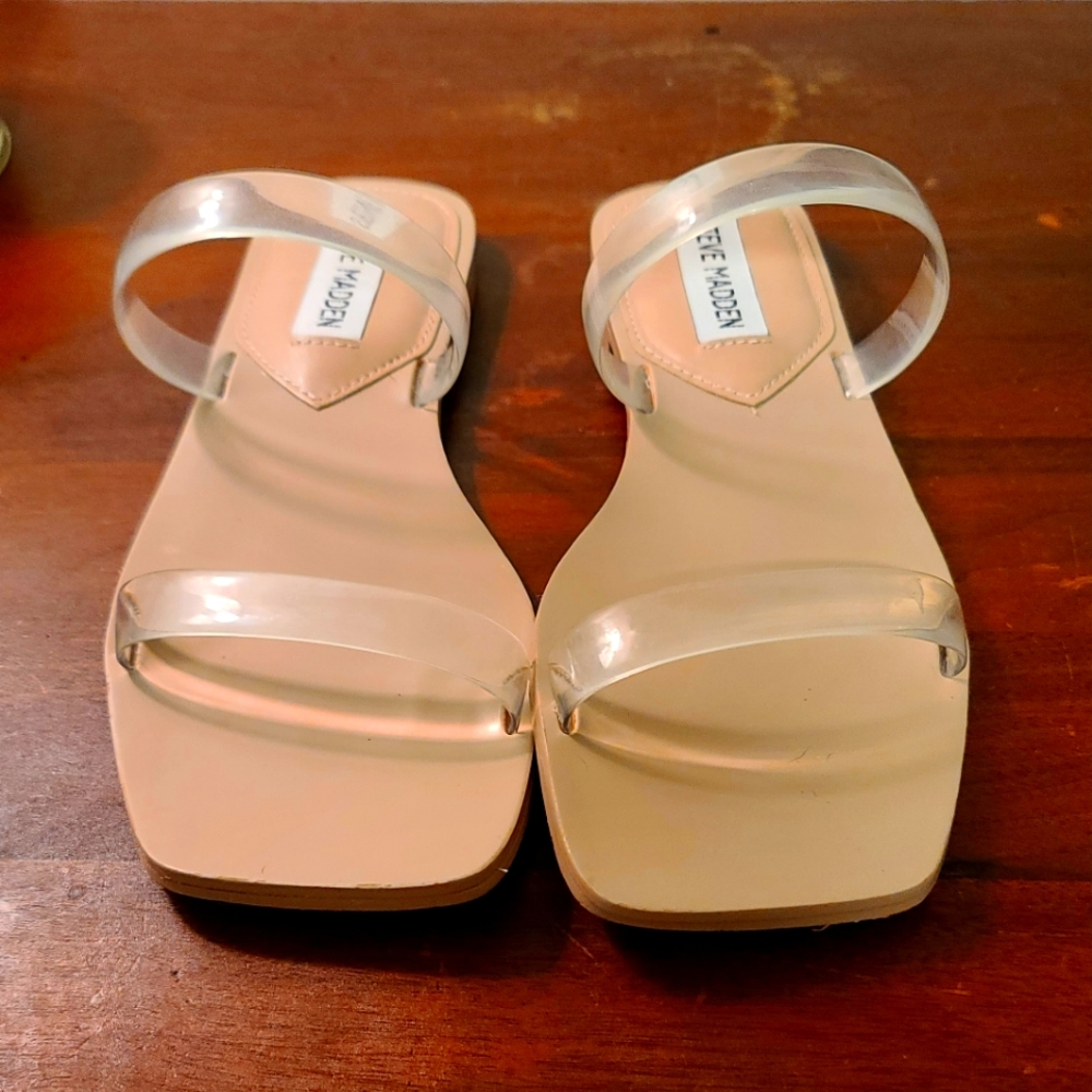 Steve Madden Pedra Clear Sandals